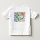 コミュニティハートカラーラブアートTシャツ トドラーTシャツ (裏面)