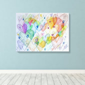 コミュニティハートス絵画キャンバスア絵画ート キャンバスプリント (インサイチュ (ウッドフロア))