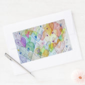 コミュニティハートラブラベルアートステッカー 長方形シール (封筒)