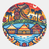 コミュニティプライドアイランドスクラップブックシール ラウンドシール (正面)