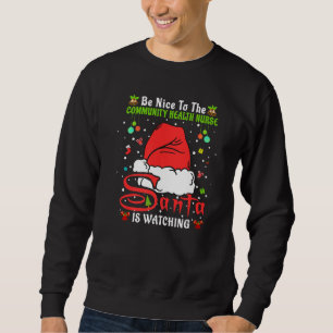 コミュニティヘルスケア従事者にやさしく Xmas パジャマ スウェットシャツ