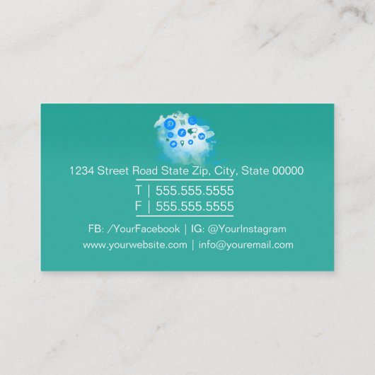 コミュニティマネージャSEM SEOソーシャルメディアの専門家 名刺 (裏面)