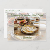 コミュニティラマダンイフタールイスラムディナー招待状 ポストカード (正面/裏面)