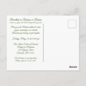 コミュニティラマダンイフタールイスラムディナー招待状 ポストカード (裏面)