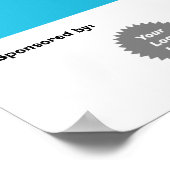 コミュニティ通りフェスティバルバナーのフラグが青 ポスター (角)