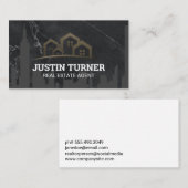 コミュニティ |スカイライン |黒い大理石 名刺 (正面/裏面)