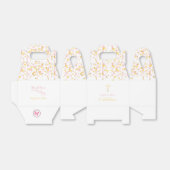 コミューニオンピンクと金ゴールド紙吹雪 フェイバーボックス (折り畳みなし)