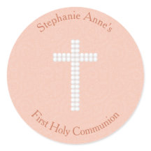 コミューニオンピーチつる植物とストライプ