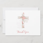 コミューニオンフォトホワイトフローラクロスガール サンキューカード (裏面)