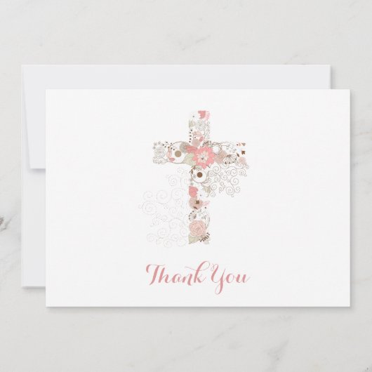 コミューニオンフォトホワイトフローラクロスガール サンキューカード (裏面)