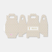 コミューニオンベージュと金ゴールド水玉模様 フェイバーボックス (折り畳みなし)