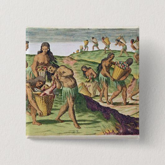 コミューンの倉庫のための食糧の収集 缶バッジ (正面)