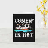 コミンインホットポおもしろいントーンボートリバーボート カード (黄色い花)