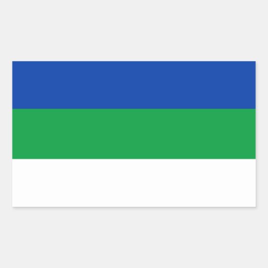 コミ共和国の旗 長方形シール (正面)