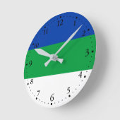 コミ共和国旗 ラウンド壁時計 (傾斜)