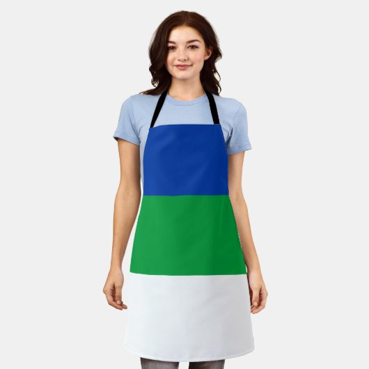 コミ国旗 エプロン (着用した状態)