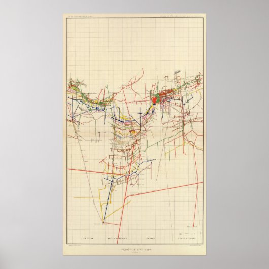 コムストック鉱山マップ番号IV ポスター (正面)