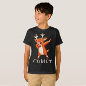 コメットサンタのトナカイ一家おそろいコーデ クリスマス Tシャツ (正面フル)