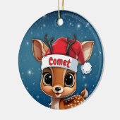 コメットベイビーシカ、子鹿、雌鹿、トナカイ 🦌🎄 セラミックオーナメント (左)
