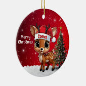 コメットベイビーシカ、子鹿、雌鹿、トナカイ🦌 🎄 セラミックオーナメント (右)