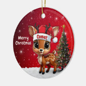 コメットベイビーシカ、子鹿、雌鹿、トナカイ🦌 🎄 セラミックオーナメント (左)