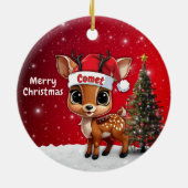コメットベイビーシカ、子鹿、雌鹿、トナカイ🦌 🎄 セラミックオーナメント (裏面)