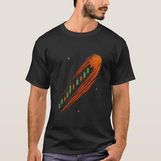 コメットローソクTシャツ – 暗号資産と株式のために Tシャツ (正面)