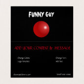 コメディおもしろいエンターテイナーロゴテンプレート 名刺 (内部フラット)