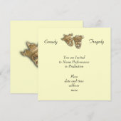 コメディとトラジディーのマスク 招待状 (正面/裏面)