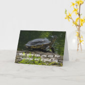 コメディアカメの「あなたの誕生日」カードへの願い カード (黄色い花)