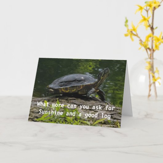 コメディアカメの「あなたの誕生日」カードへの願い カード (黄色い花)