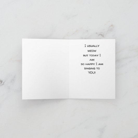 コメディアキャットは40歳の丘の上で幸せだと言う カード (内部)