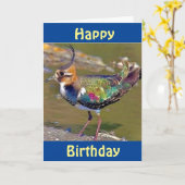 「コメディアバード」からのハッピーバースデー カード (黄色い花)