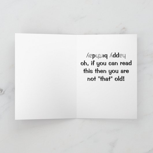 「コメディアバード」カードからのハッピーバースデー カード (内部)