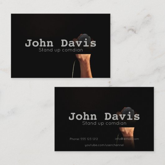 コメディアンの名刺を立ち上げる 名刺 (正面/裏面)