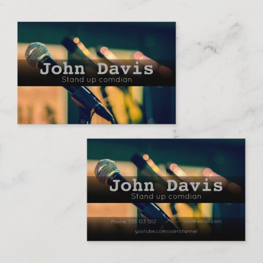 コメディアンの名刺を立ち上げる 名刺 (正面/裏面)