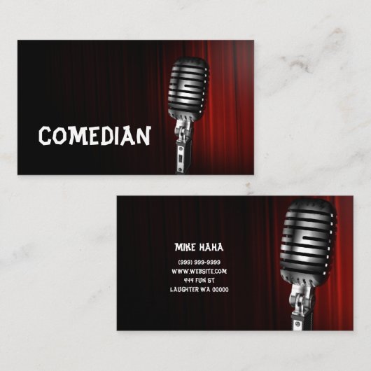 コメディアンエンターテイメント演者コメディ劇場 名刺 (正面/裏面)
