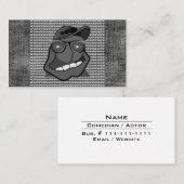 コメディアンスタンドアップ漫画エンターテイメント業界B/W 名刺 (正面/裏面)