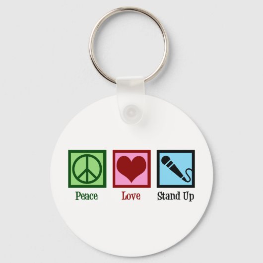 コメディアンピースラブスタンドアップコメディクラブ キーホルダー (正面)