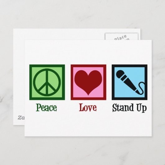 コメディアンピースラブスタンドアップコメディクラブ ポストカード (正面/裏面)