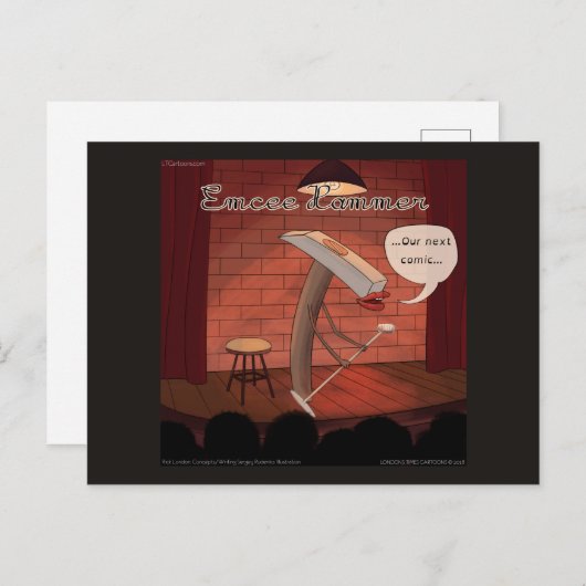 コメディアンリック・ロンドン用LTCartoonsツール ポストカード (正面/裏面)