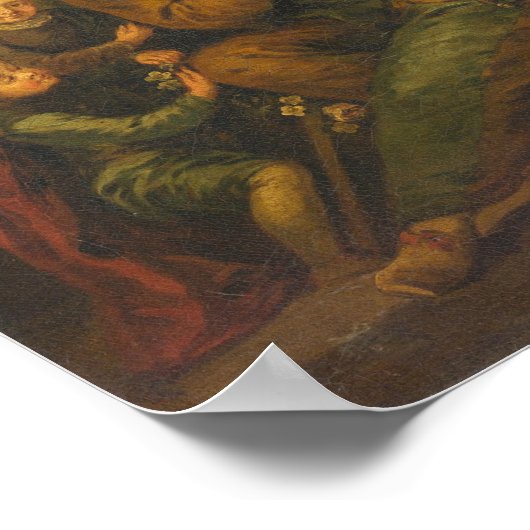 コメディイタリアンアン – アントワーヌワトーファインアート後 ポスター (角)