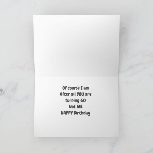 コメディックポメラニア犬HAPPY "60誕生日" カード (内部)