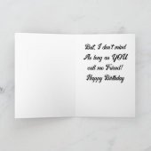 コメディヨークシャーテリアが「ハッピーバースデー」と言っています カード (内部)