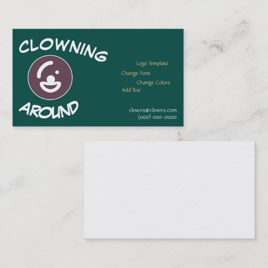 コメディロゴ抽象芸術テンプレート 名刺 (正面/裏面)