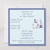 コメディーと悲劇マスク劇場誕生日招待状 招待状 (裏面)