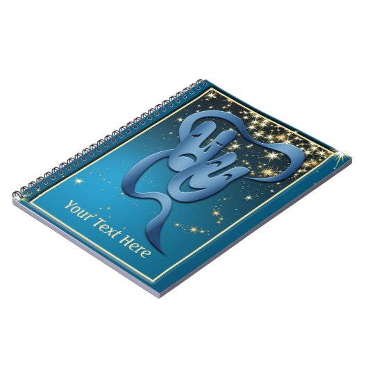 コメディー悲劇ブルーシアターマスクカスタム写真 ノートブック (左側)