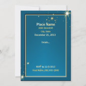 コメディー悲劇ブルーシアターマスククリスマス招待状 招待状 (裏面)