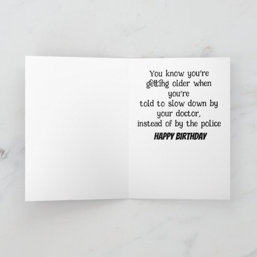 コメディー・ノームからの誕生日メッセージ カード (内部)