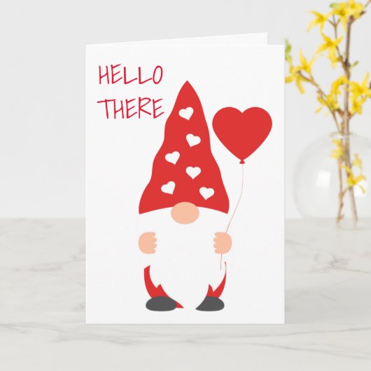 コメディー・ノームからの誕生日メッセージ カード (黄色い花)